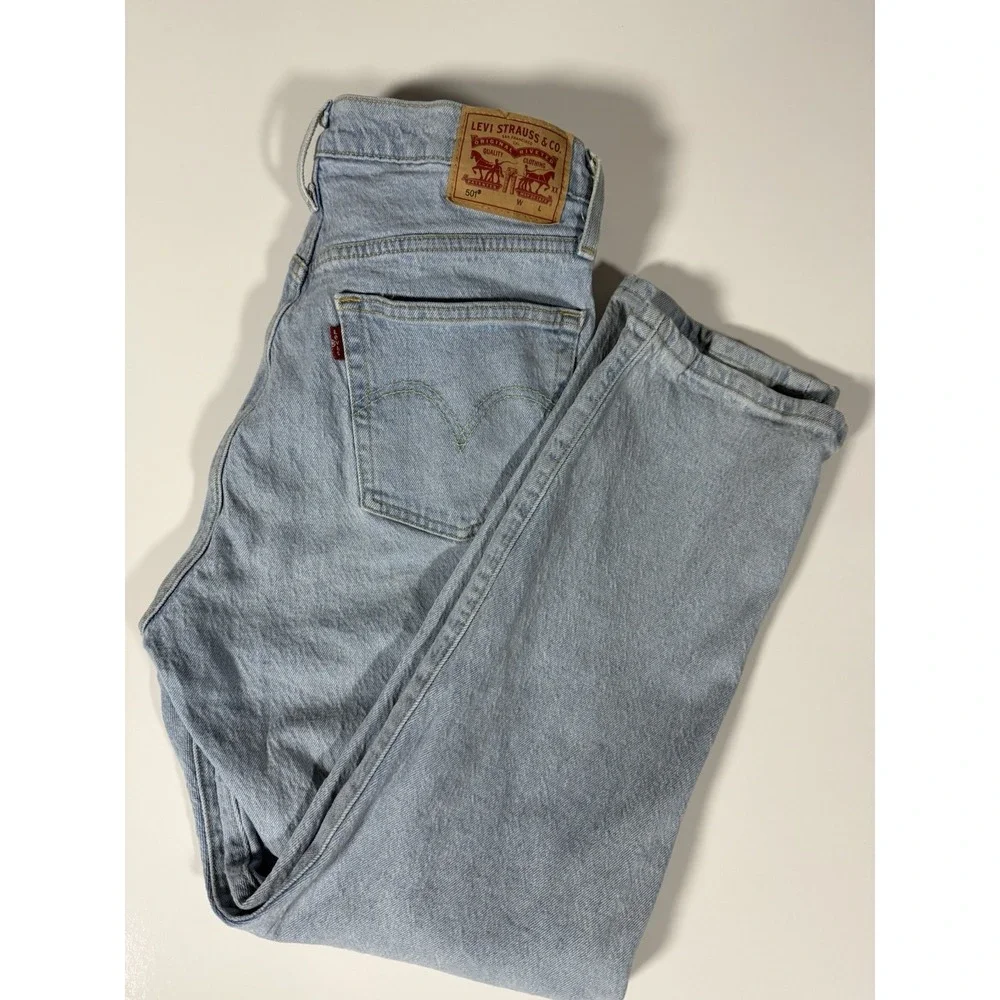 Levi's 501 29x26 Original Fit Jeans Men's Button Fly Light Wash Denim USA Iconic